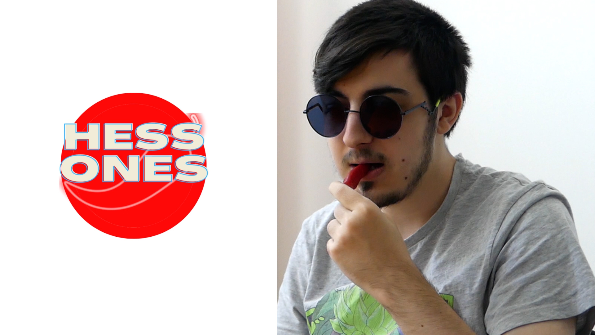 Visuel de Lorenzo, animateur dans la vidéo en train de manger un piment